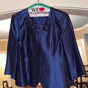 vintage kasper navy blazer